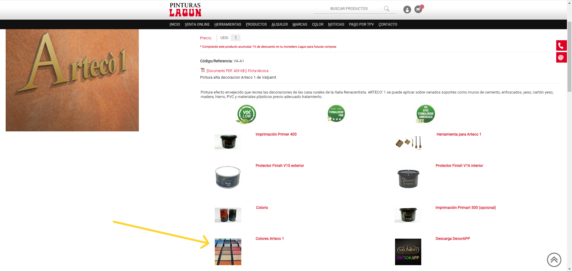 Enlace a colores Artec&oacute; 1